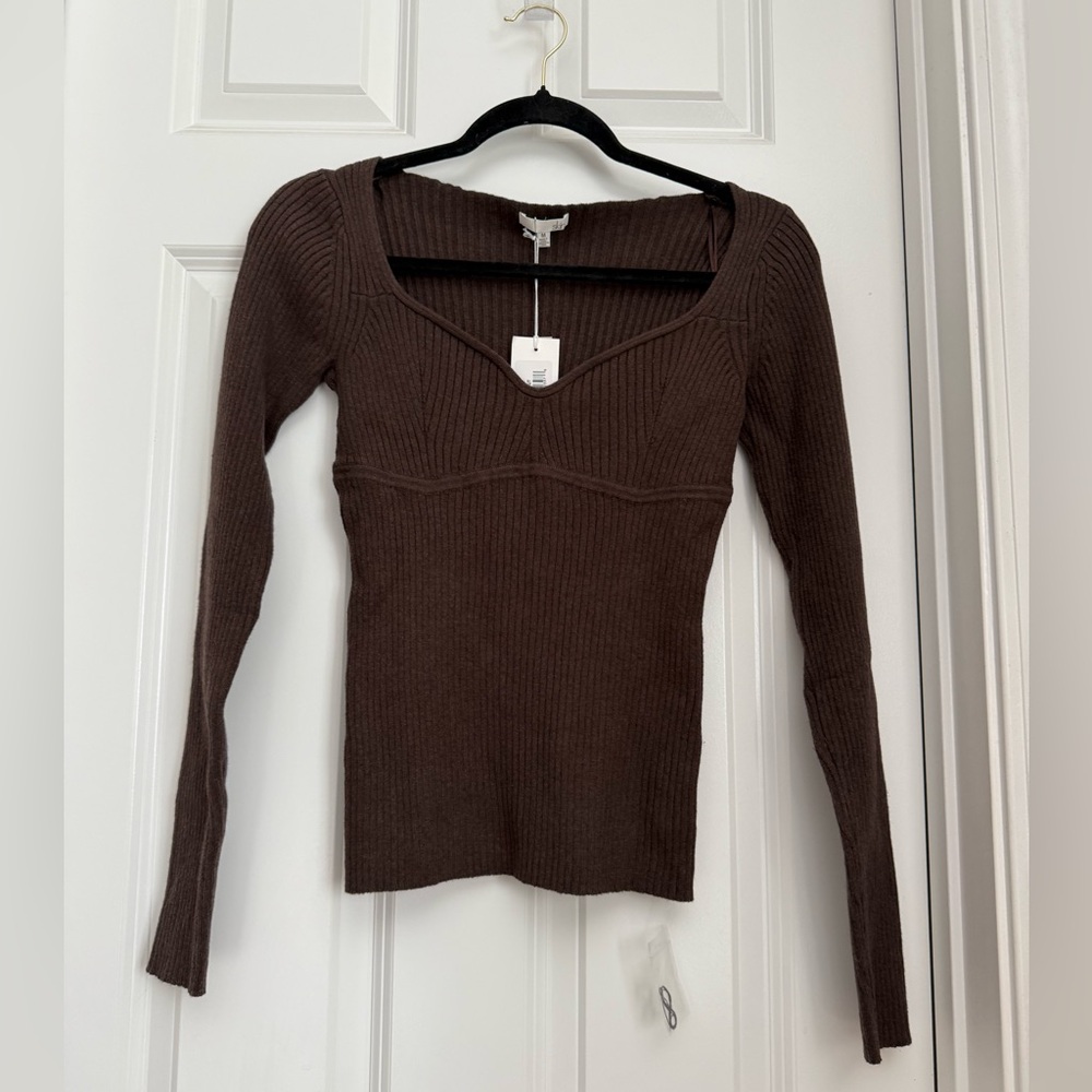 Skin Worldwide Meg Top in Brazil Nut (cocoa) Size M NWT